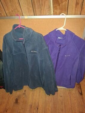 Columbia Navy and Purple Fleece Jackets - Full Zip